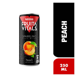 Nestle Fruita Vitals Sparkling Fruit Drink Peach Flavor 250ml