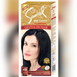 Samsol Black Hair Colour (No Ammonia) Gentle On Hair (45)