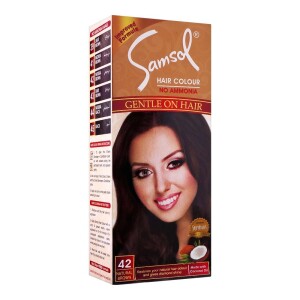 Samsol Natural Brown Hair Colour (No Ammonia) Gentle On Hair (42)