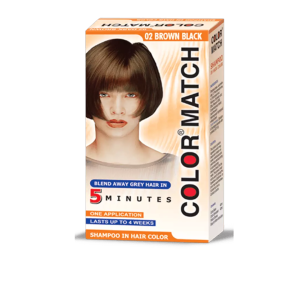 Color Match Shampoo-In Cream Hair Color (2) Brown Black