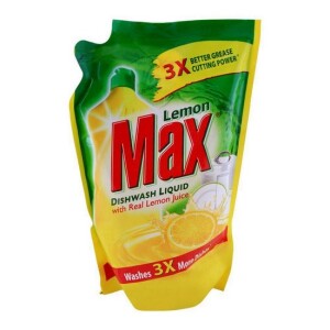 Lemon Max Dish Wash Liquid Pouch 450ml