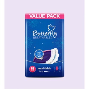 Butterfly maxi thick long 18 pads