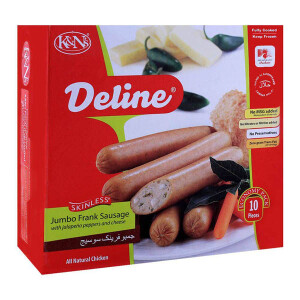 K&N"s Deline Jumbo Frank Sausage With Cheese and Onion (10 Pieces) 740g